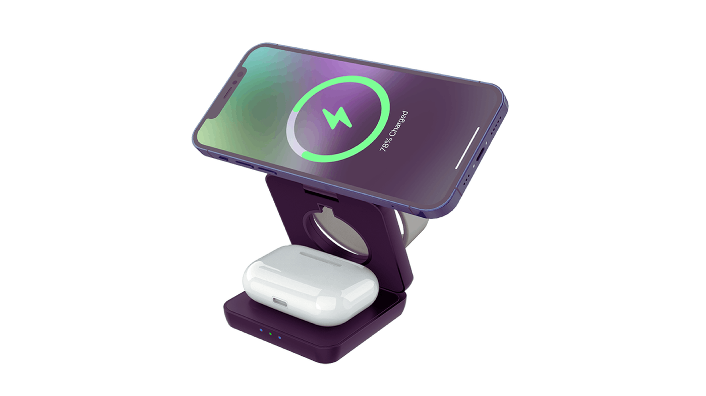 Estacion de carga Inalambrica MINI 3 en 1 Plegable